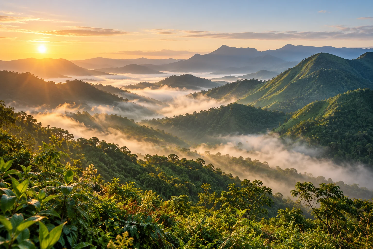 Paisagem serrana ilustrativa criada com IA